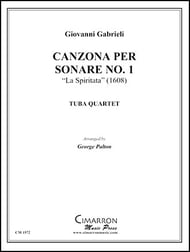 CANZON PER SONARE NO.1 2 Euphonium 2 Tuba QUARTET P.O.D. cover
